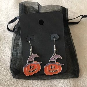 Jack-O-Lantern Pumpkin Earrings
